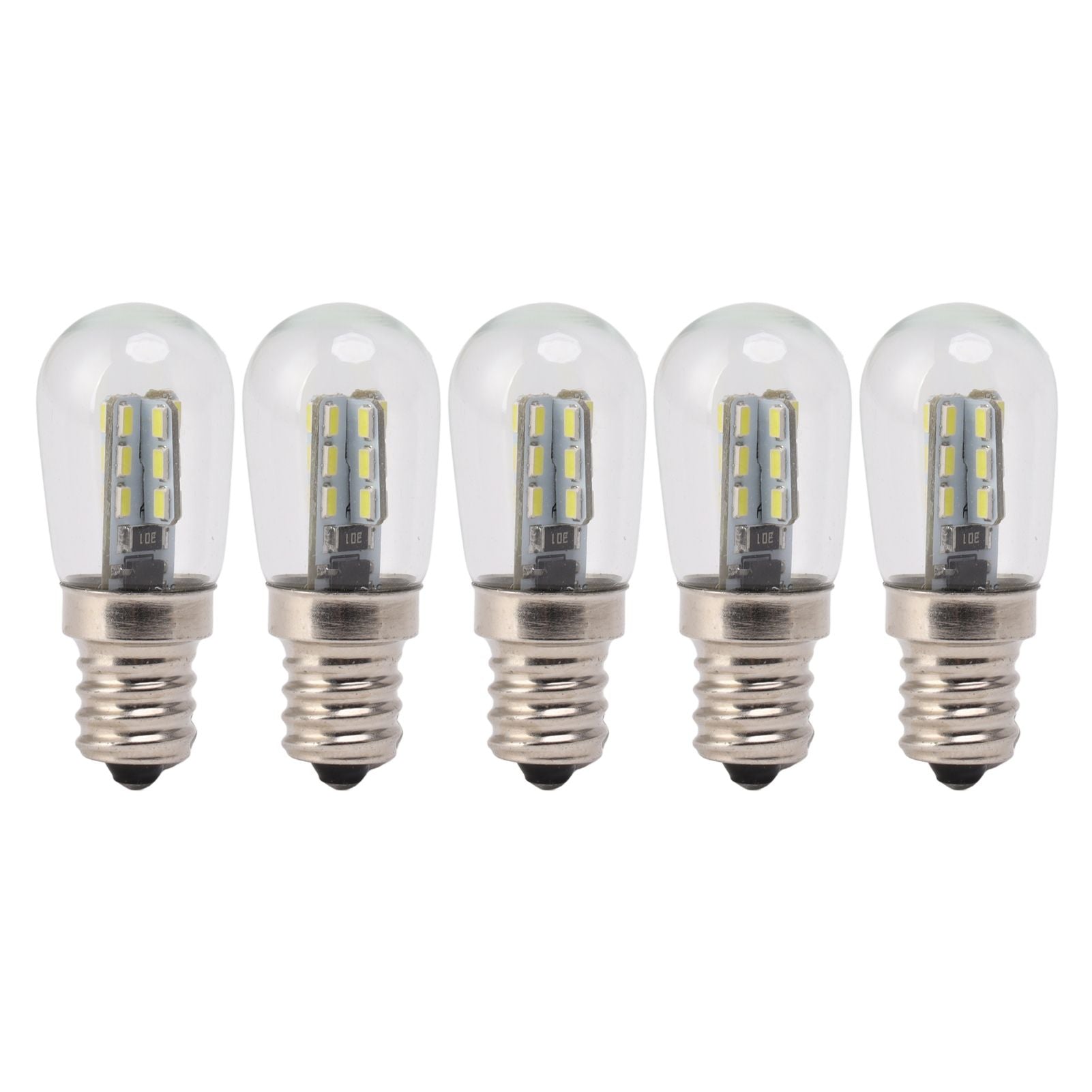5Pcs E12 LED Bulb High Brightness 120V Fridge Lamp Bulb with 24pcs Bead for Refrigerator White Light