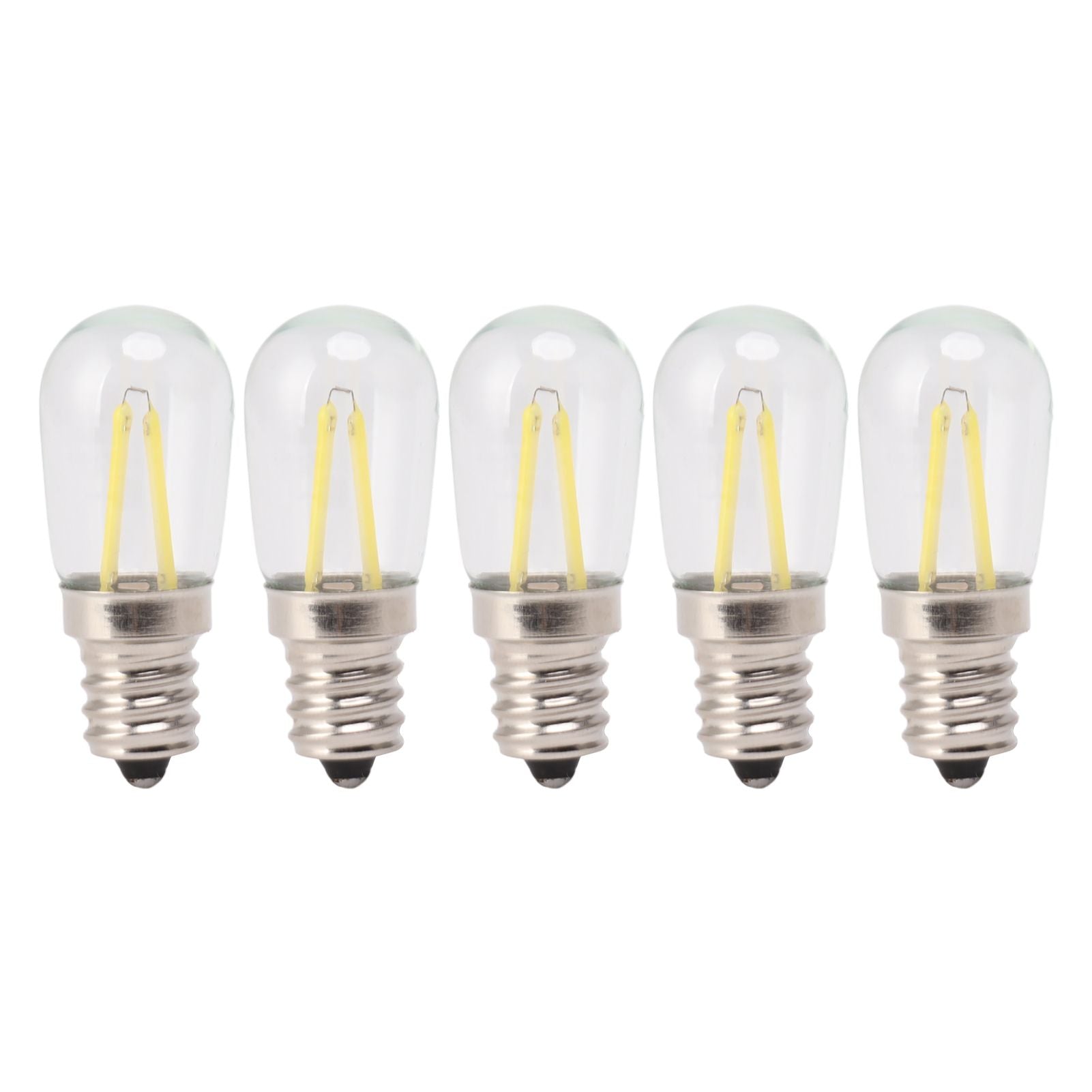 5Pcs Refrigerator Lamp Bulb Low Heat Low Power Consumption E12 LED Fridge Light Bulb 120V White Light
