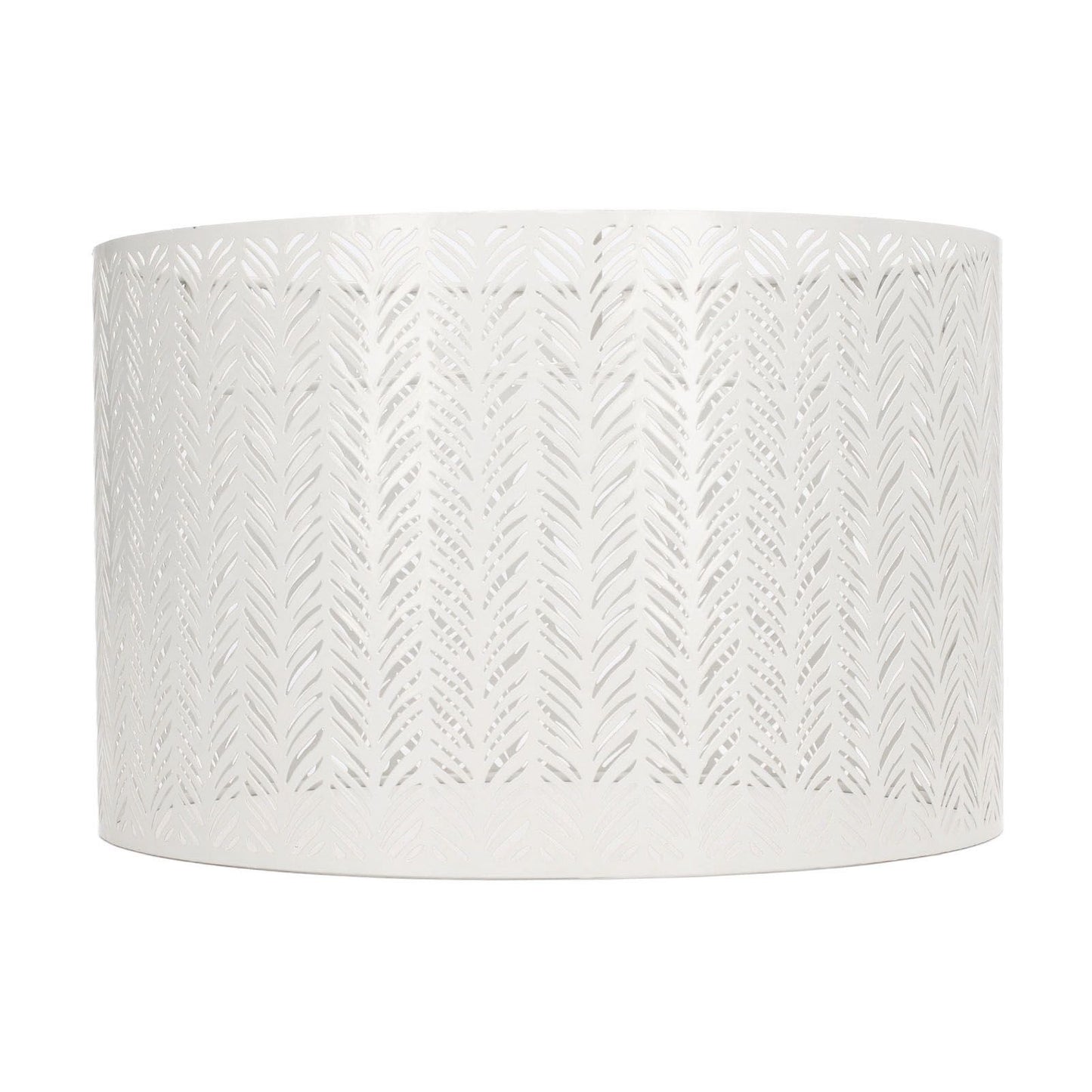 Drum Lamp Shade E27 E14 Clip Fir Leaf Shape Hollow Out Metal Decorative Lampshade Cover for Table Wall Ceiling Lamp White
