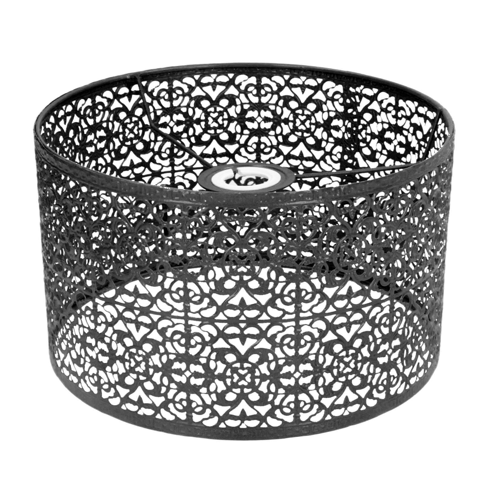 Lamp Shade Hollow Out Metal Lampshade E27 E14 Universal Use Good Heat Dissipation Exquisite Lamp Cover Black