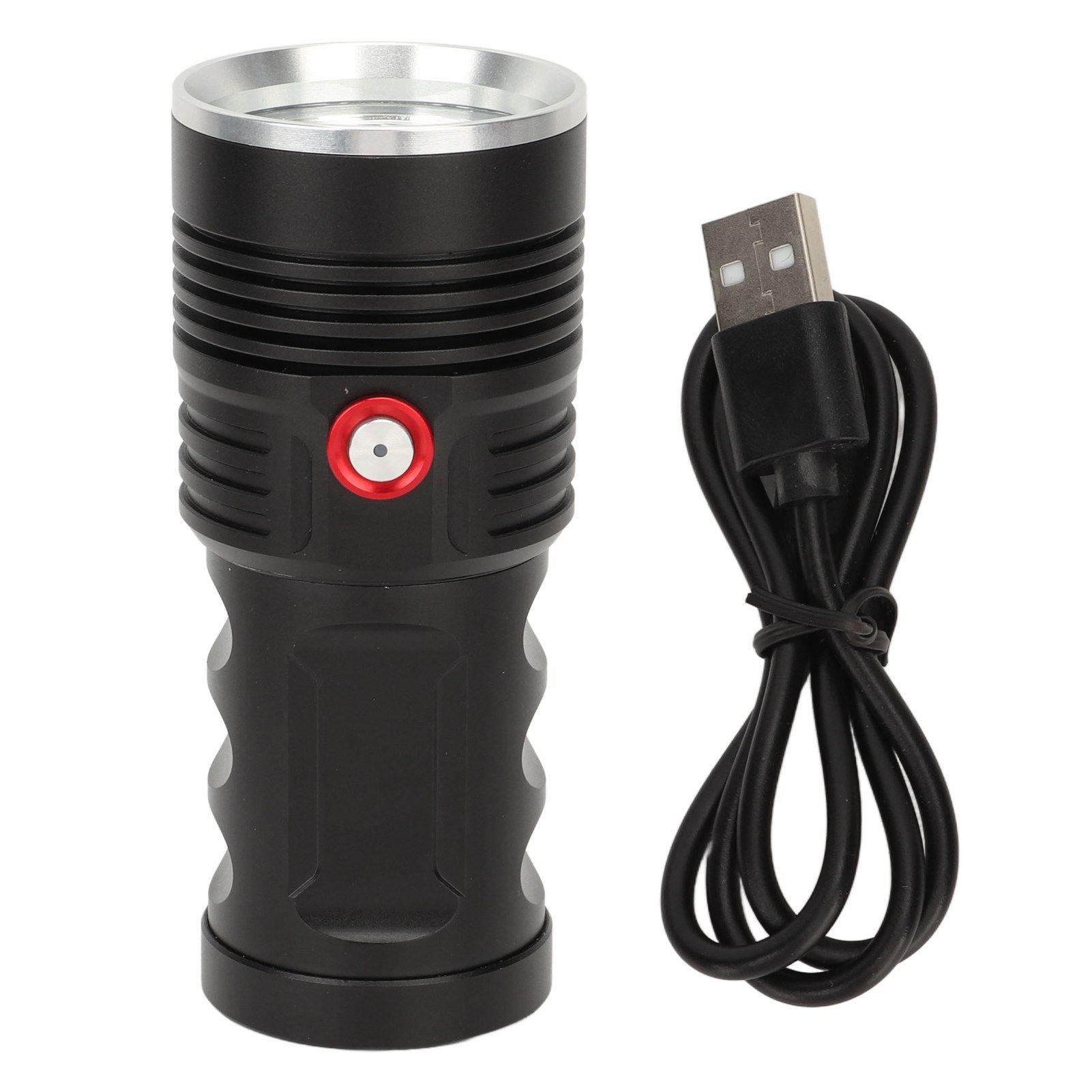 Rechargeable Flashlight Aluminum Alloy Ultra Bright Handheld Waterproof LED Emergency Flashlight for Outdoor Use