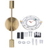 Double Wall Light Base E27 E26 Rust Proof Vintage Wall Lamp Bulb Holder for Living Room Bathroom Gold 85‑265V