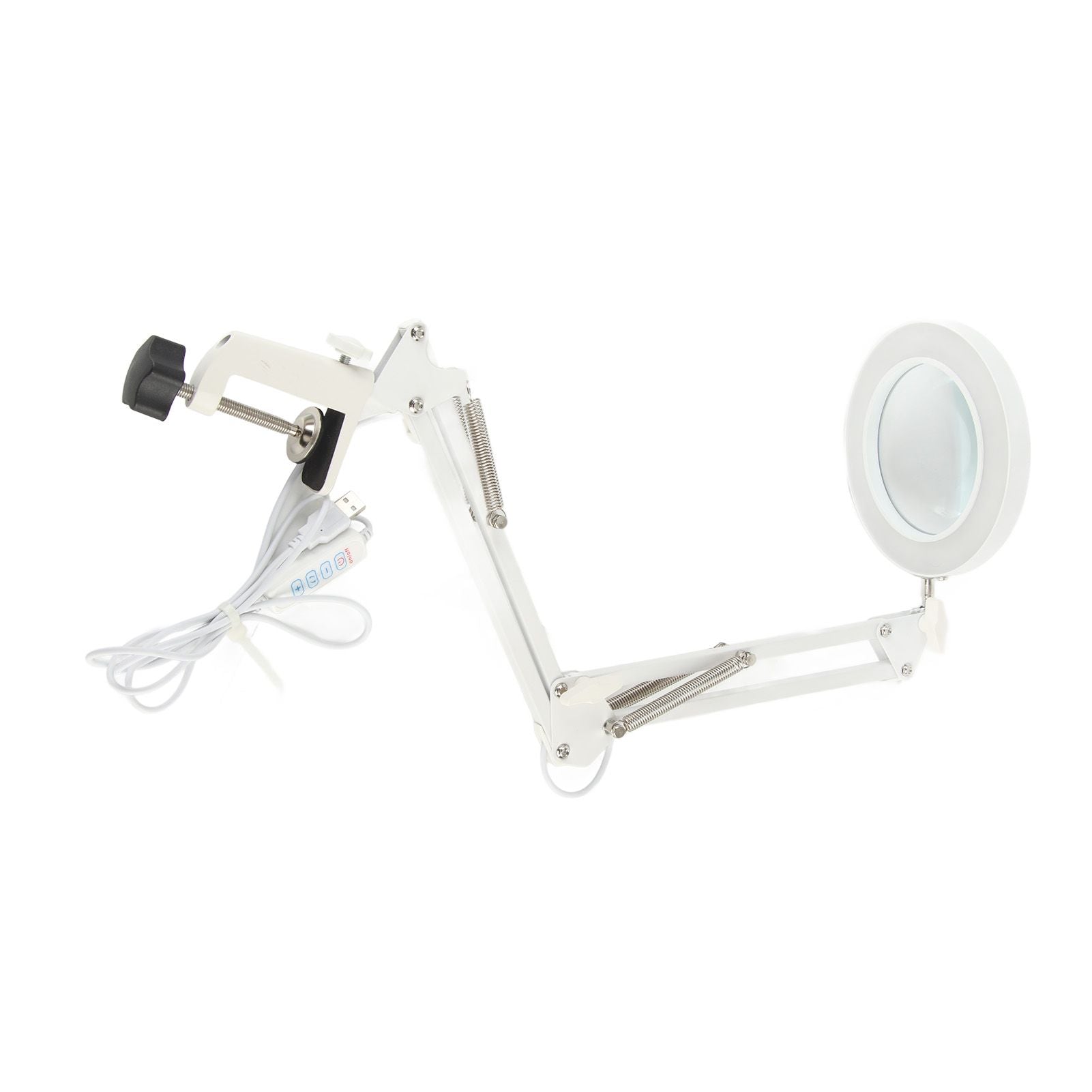 Magnifying Desk Lamp 5X Magnification 72 LED Beads 3 Light Modes Dimmable Lighted Magnifying Glass for Family Office