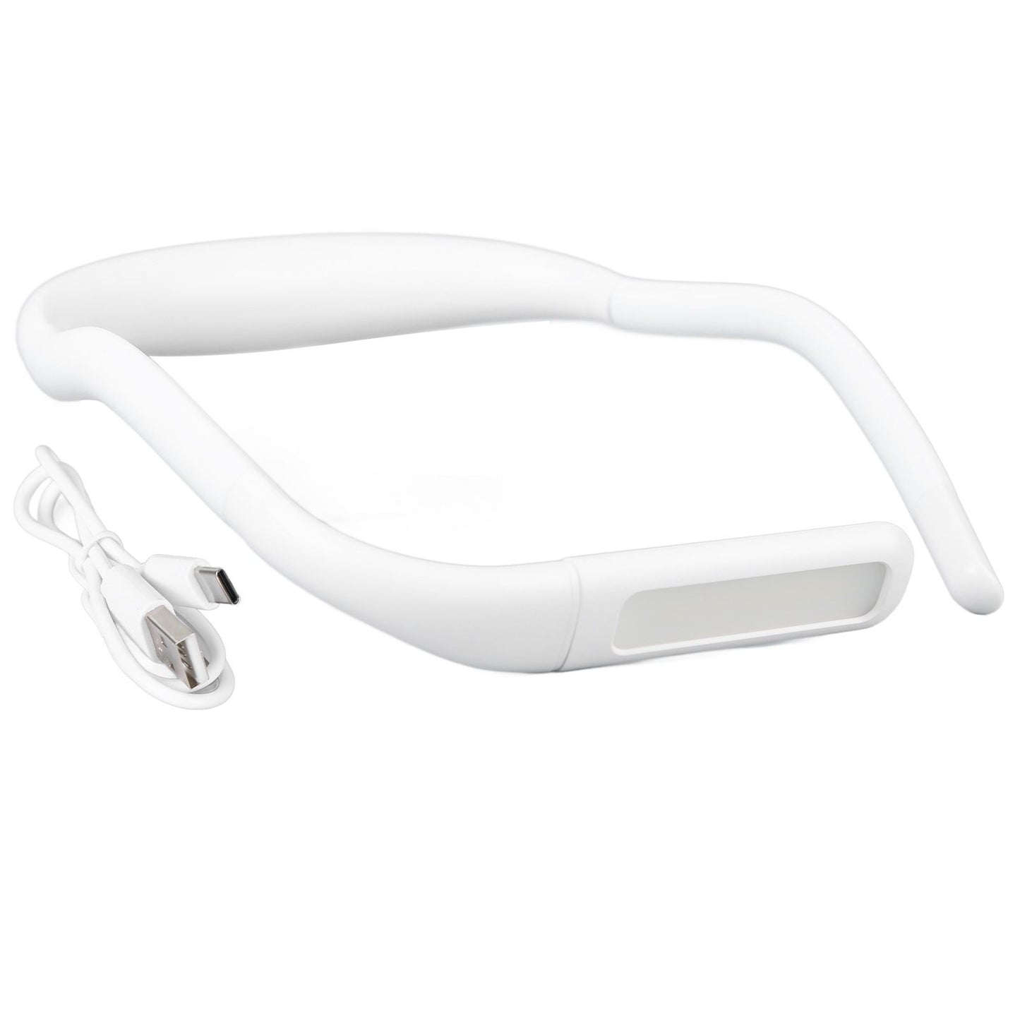 Neck Reading Light Color Brightness Adjustable Flexible Hands Free LED Book Light for Camping Repairing White