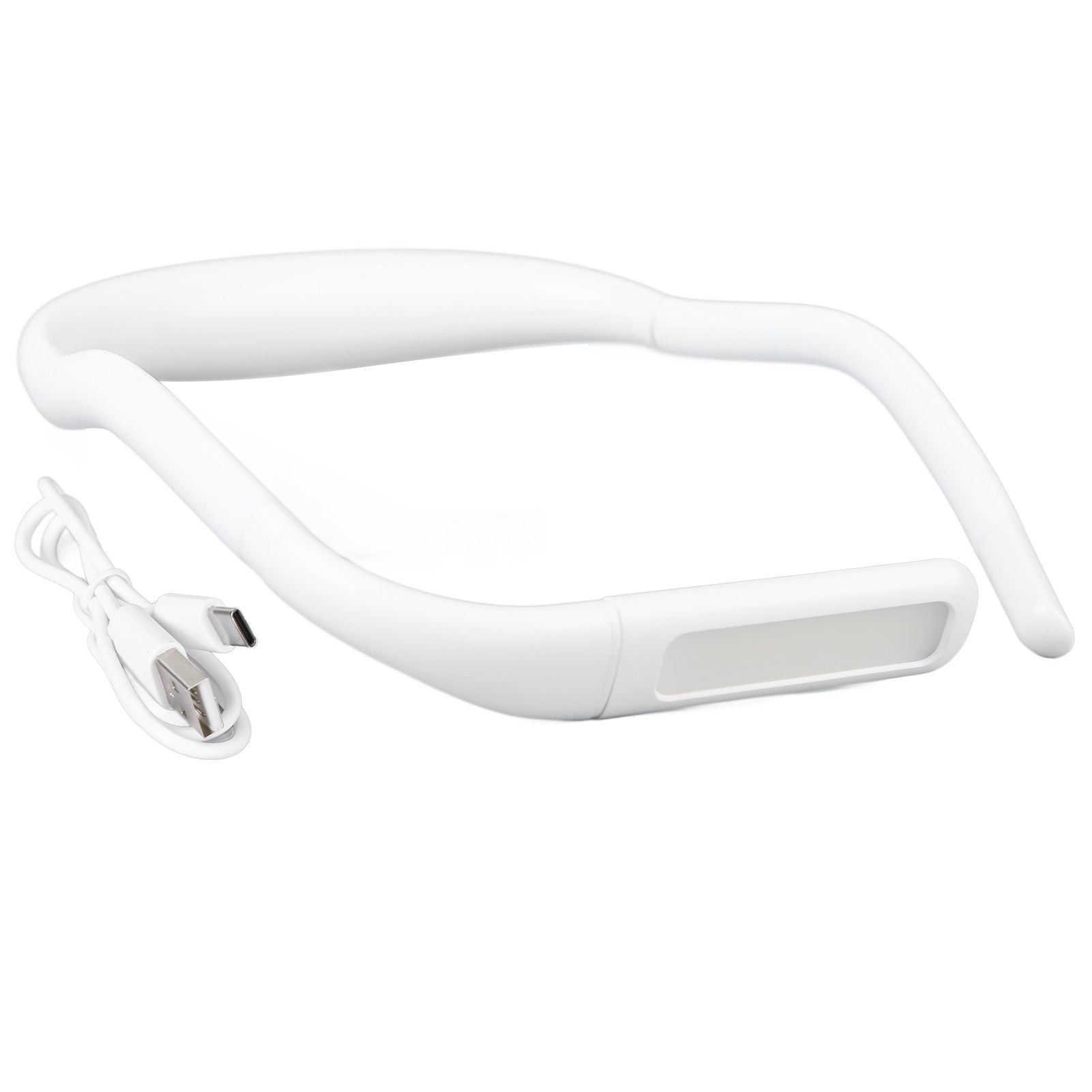 Neck Reading Light Color Brightness Adjustable Flexible Hands Free LED Book Light for Camping Repairing White