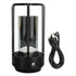 Cordless Table Lamp 3 Colors Stepless Dimming LED Table Lamp Rechargeable Touch Lamp Bedside Nightstand Lamp Black