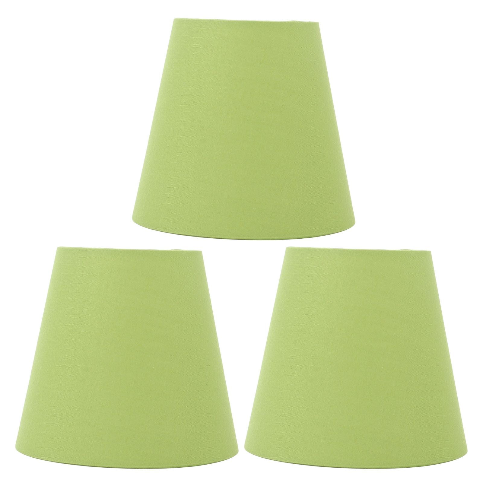 3pcs Cloth Fabric Lampshade Innovative E14 Intervention Type Modern Fabric Lampshade Dust Cover for Bedroom Bedside Pea Green