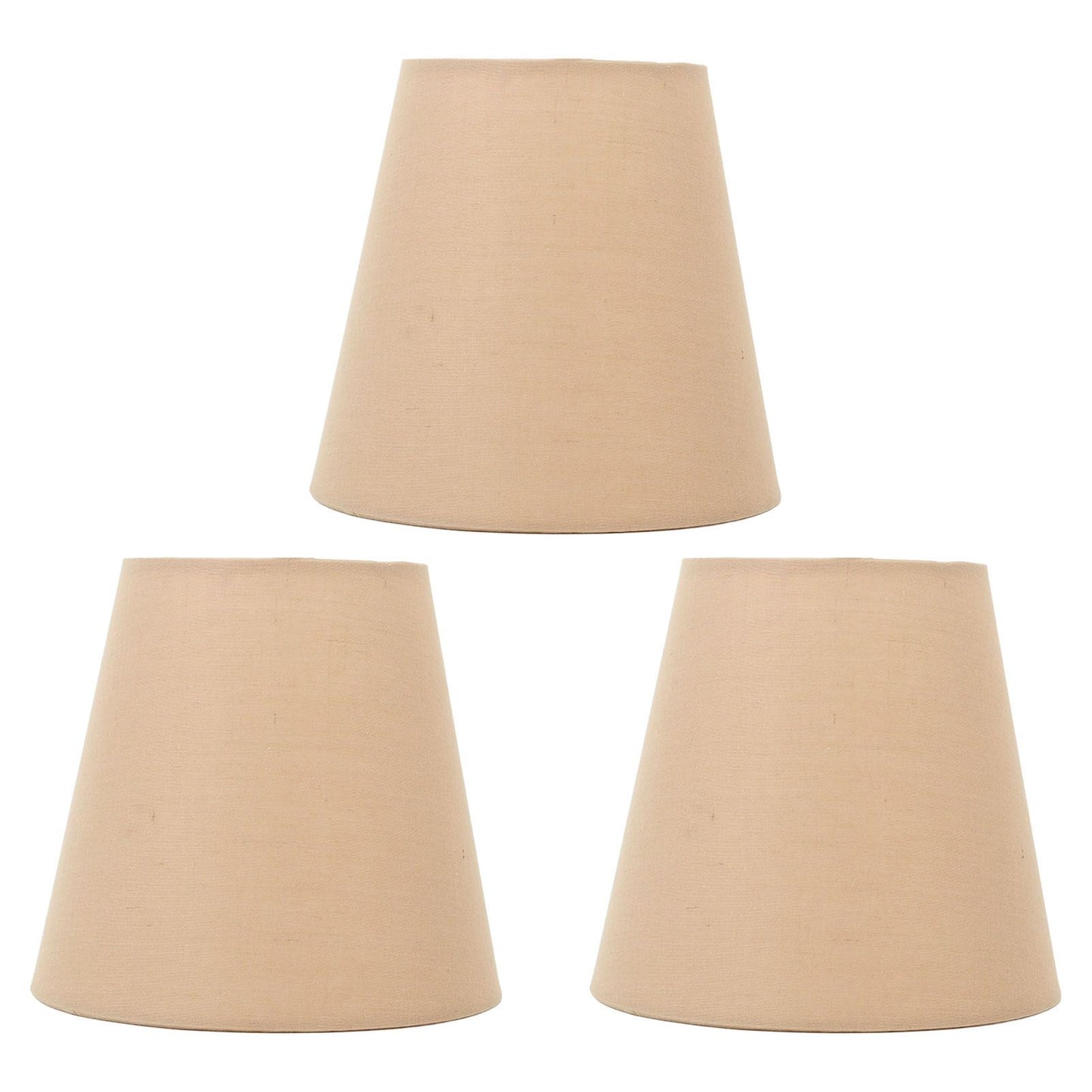 3pcs Cloth Fabric Lampshade Innovative E14 Intervention Type Modern Fabric Lampshade Dust Cover for Bedroom Bedside Khaki