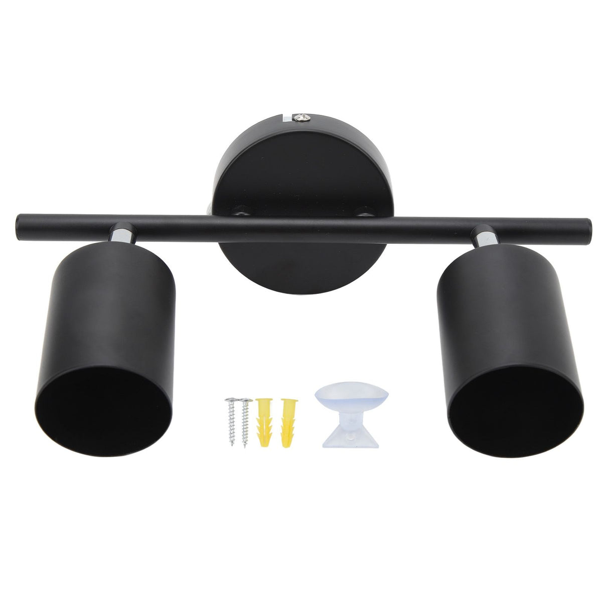 LED Track Light Kit 2 Heads 10.8in Track 90 Degrees Rotatable 2 Light Track Lighting Kit for GU10 Bulb Ceiling
