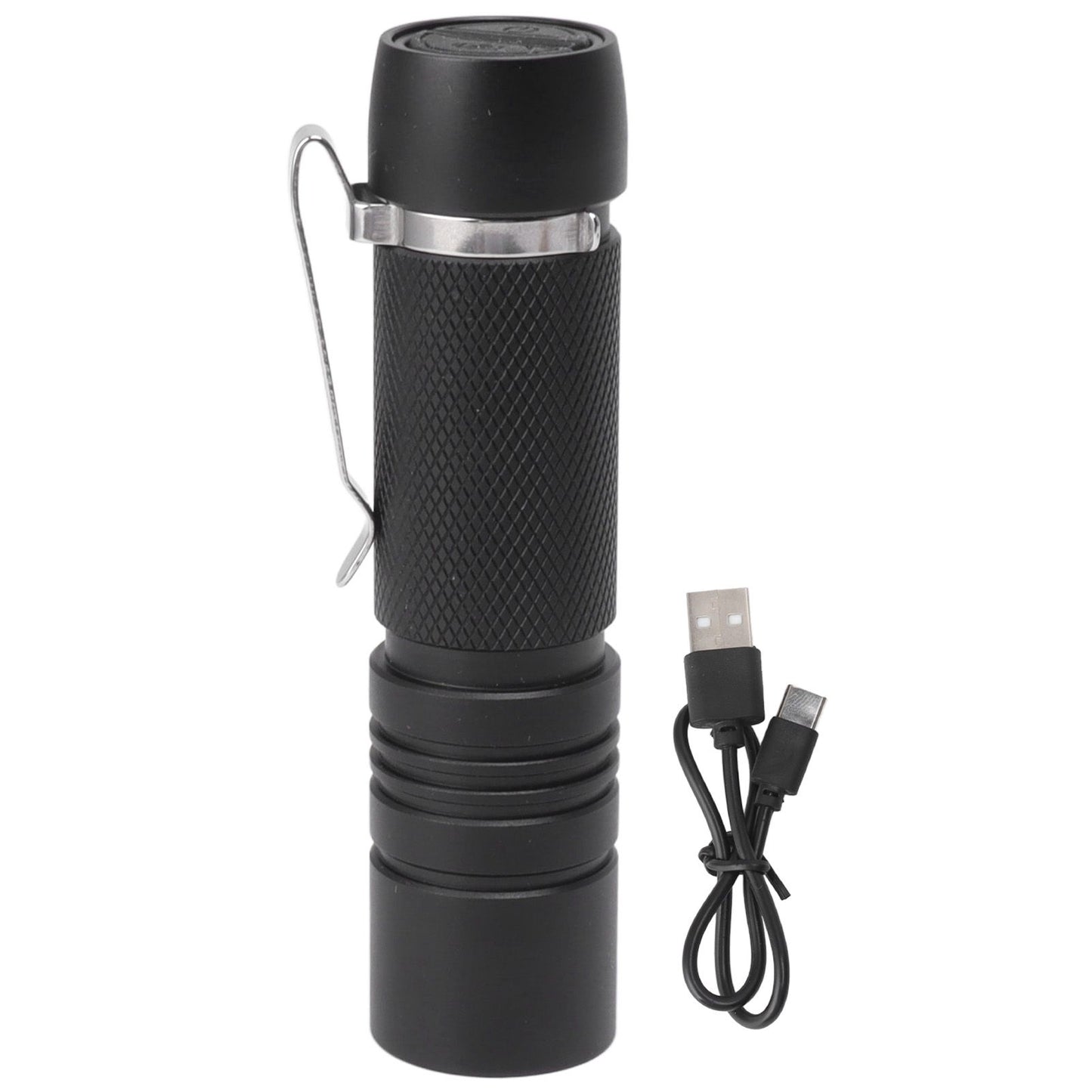 Rechargeable Mini Flashlight 700LM Super Bright LED Small Pocket EDC Flashlight with Clip for Camping Hiking Daily Use