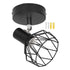 Wall Lamp Holder with Metal Cage E14 Industrial Style Metal Vintage Wall Sconce Holder Matte Black 85‑265V
