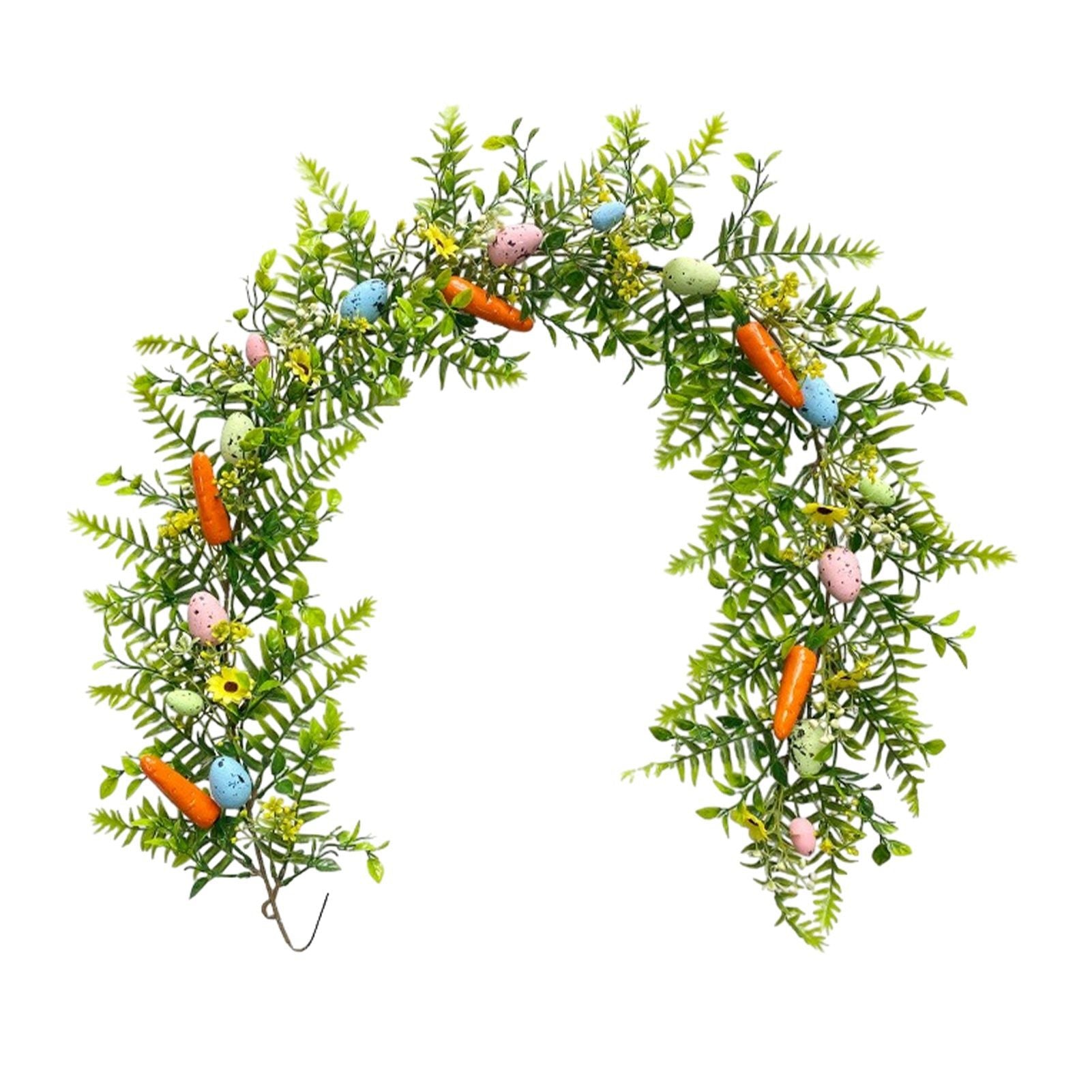 Simulation Egg Rattan Garland Artificial Easter Eggs Flower Garland Home Greenery Decor
