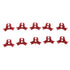 20Pcs Plant Bender Plastic Low Stress 90 Degree Angle Adjustable Plant Training Clips for Green House Garden Red