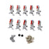 10PCS Atomizing Spray Nozzle Set Zinc Alloy Agricultural Plant Water Misting Fan Nozzle for Tractor Lawn Landscaping Irrigation