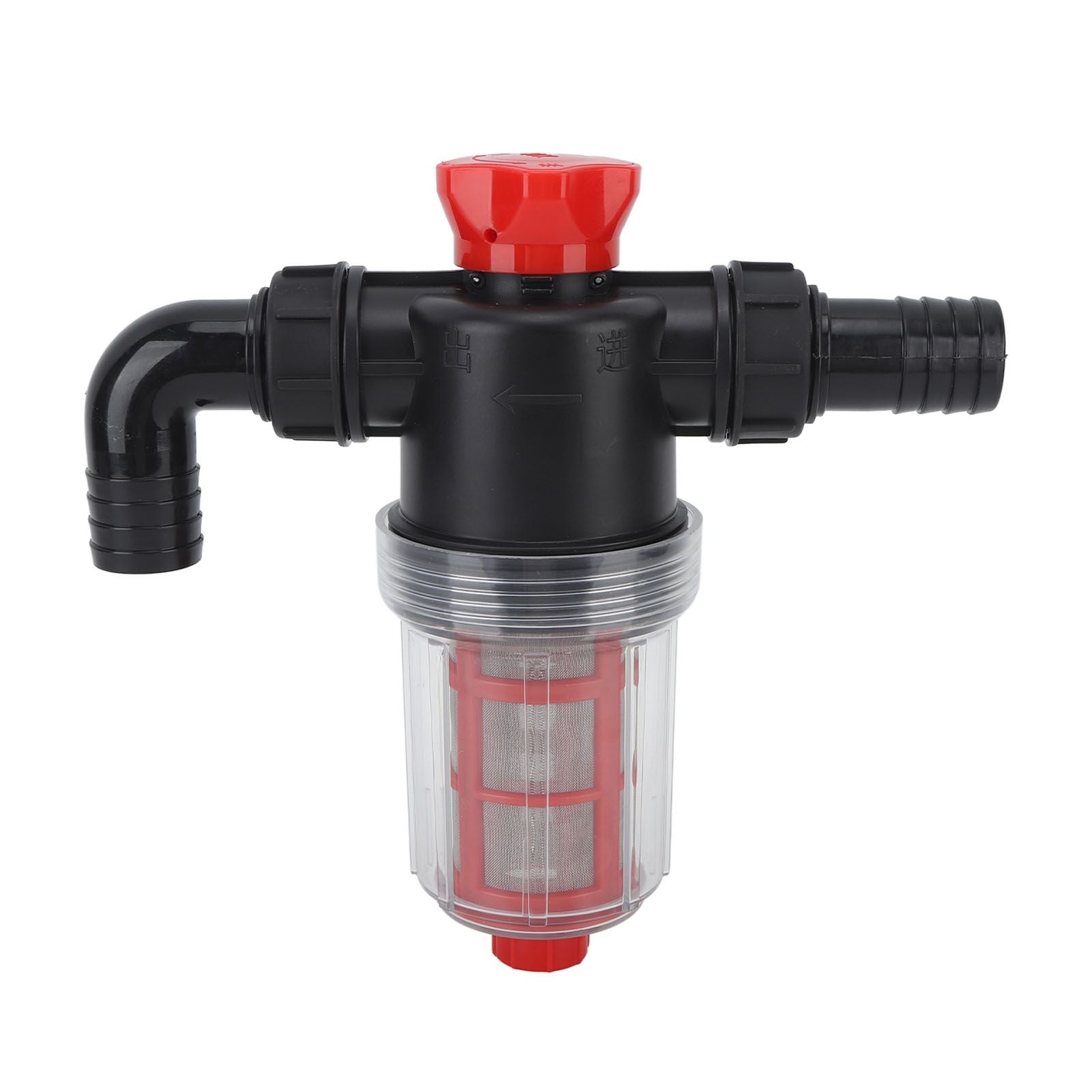 Irrigation Water Pump Filter Fine Mesh Double Layer Filtration High Flow Inline Strainer for Garden Lawn 25mm Connector (External 1inch Tube)