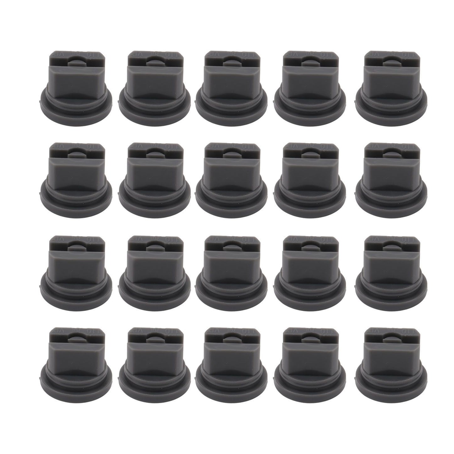 20 Pcs Flat Fan Spray Tip Uniform Spray Distribution 110 Degree Agricultural Sprayer Atomizing Nozzle 30.2mm Bore Diameter