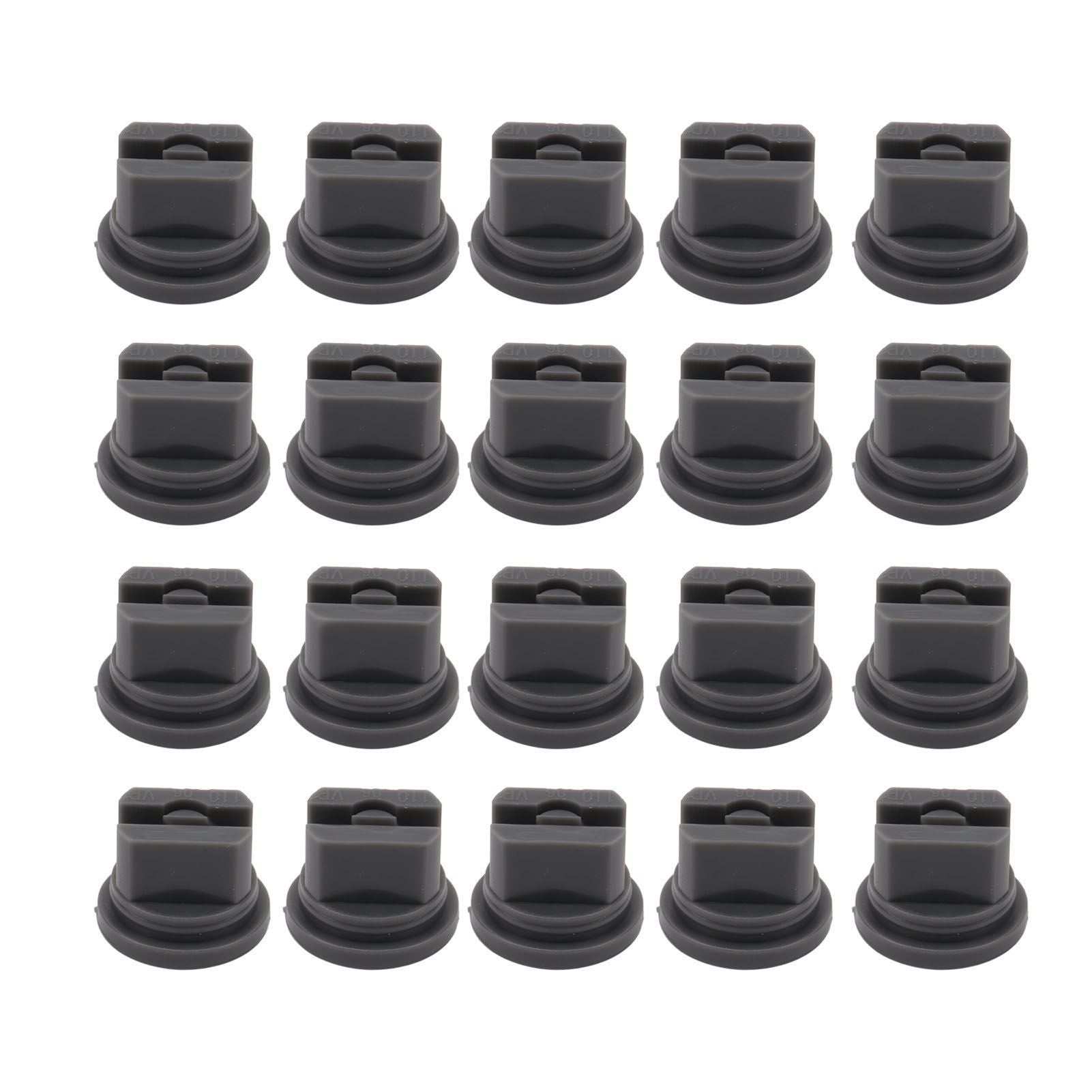 20 Pcs Flat Fan Spray Tip Uniform Spray Distribution 110 Degree Agricultural Sprayer Atomizing Nozzle 30.2mm Bore Diameter