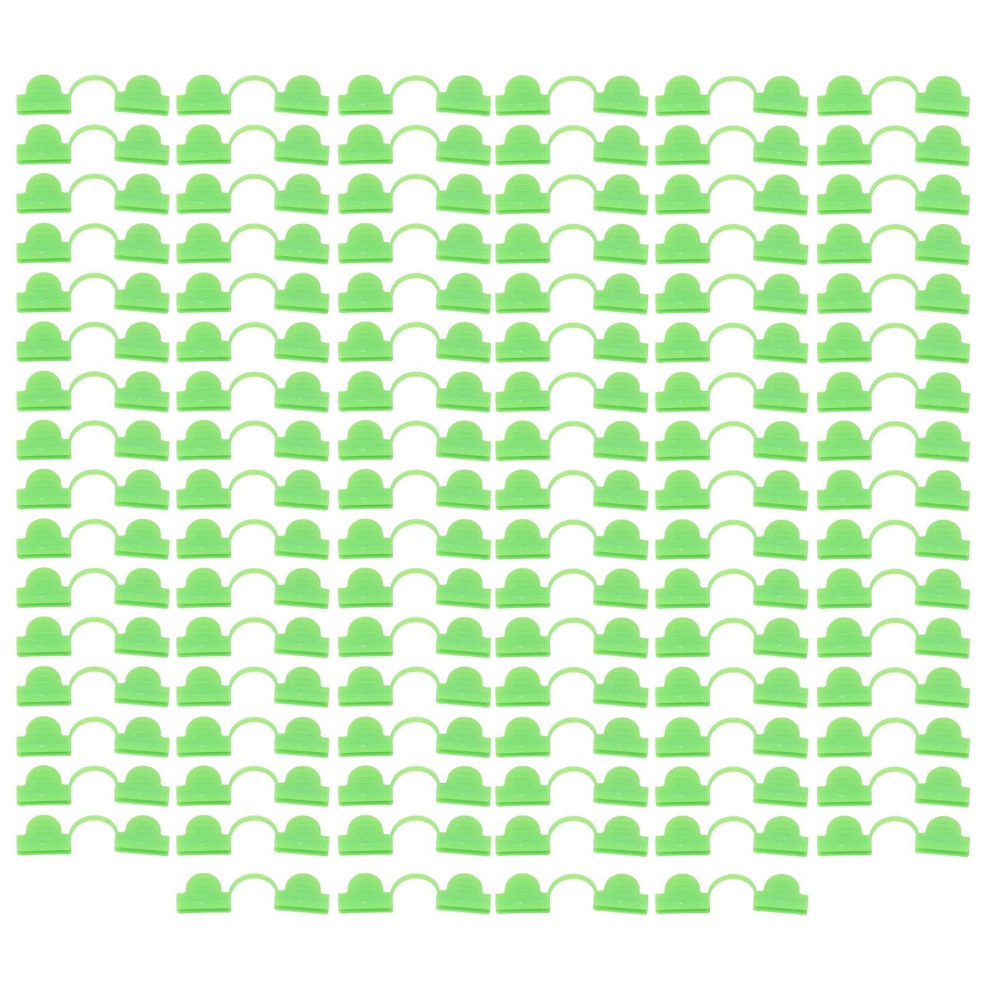 100PCS Greenhouse Clamp Plastic Double Head Shading Garden Hoop Greenhouse Clip Fiberglass Gardening Supplies 5mm Light Green