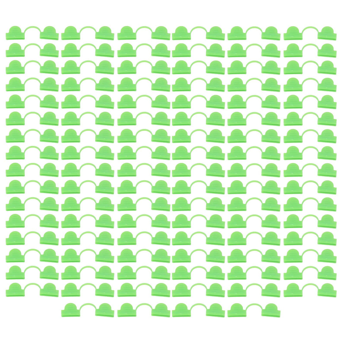 100PCS Greenhouse Clamp Plastic Double Head Shading Garden Hoop Greenhouse Clip Fiberglass Gardening Supplies 5mm Light Green