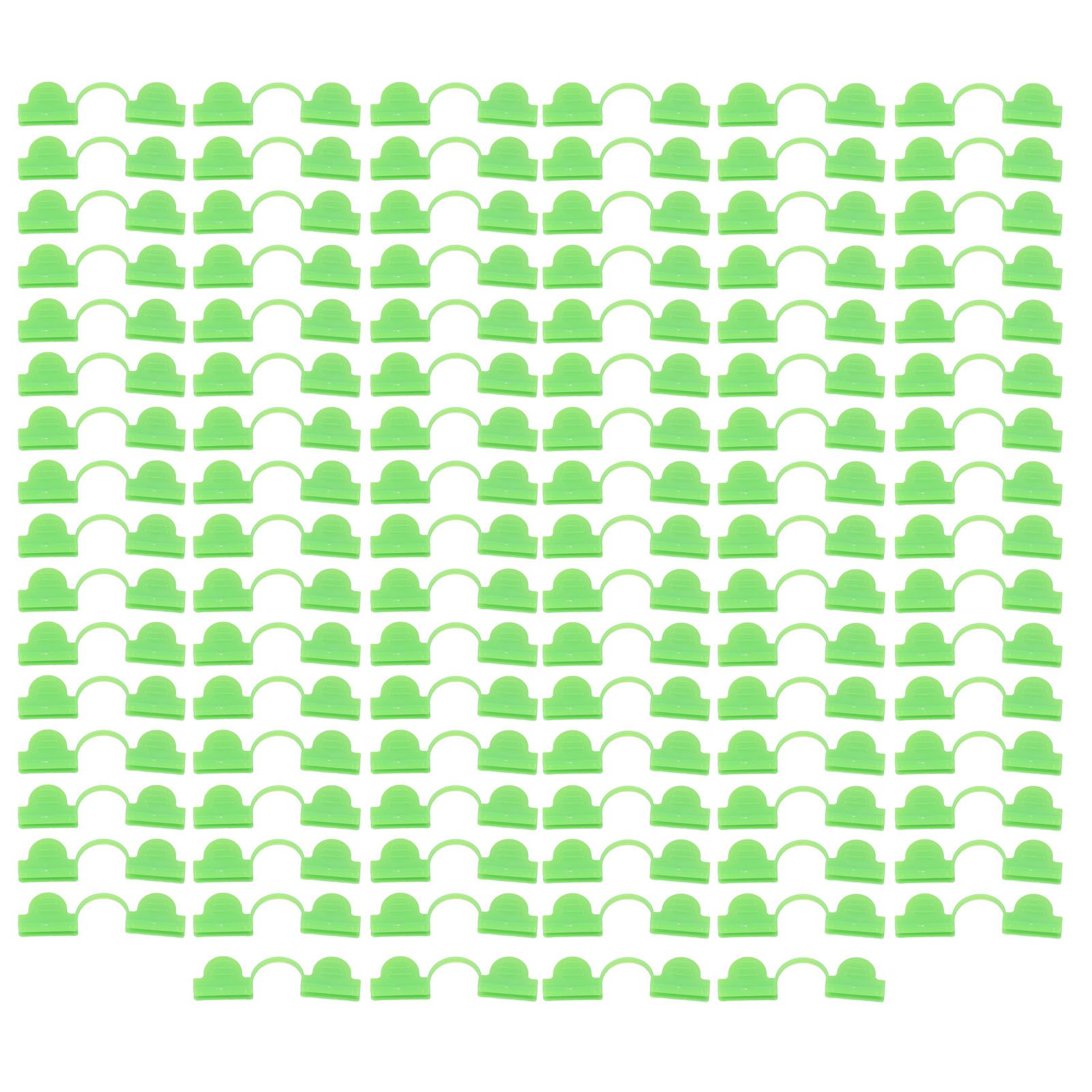 100PCS Greenhouse Clamp Plastic Double Head Shading Garden Hoop Greenhouse Clip Fiberglass Gardening Supplies 6mm Light Green