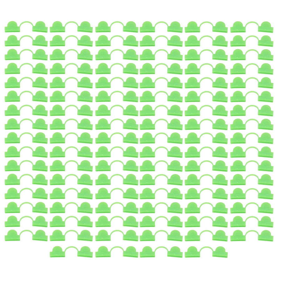 100PCS Greenhouse Clamp Plastic Double Head Shading Garden Hoop Greenhouse Clip Fiberglass Gardening Supplies 6mm Light Green