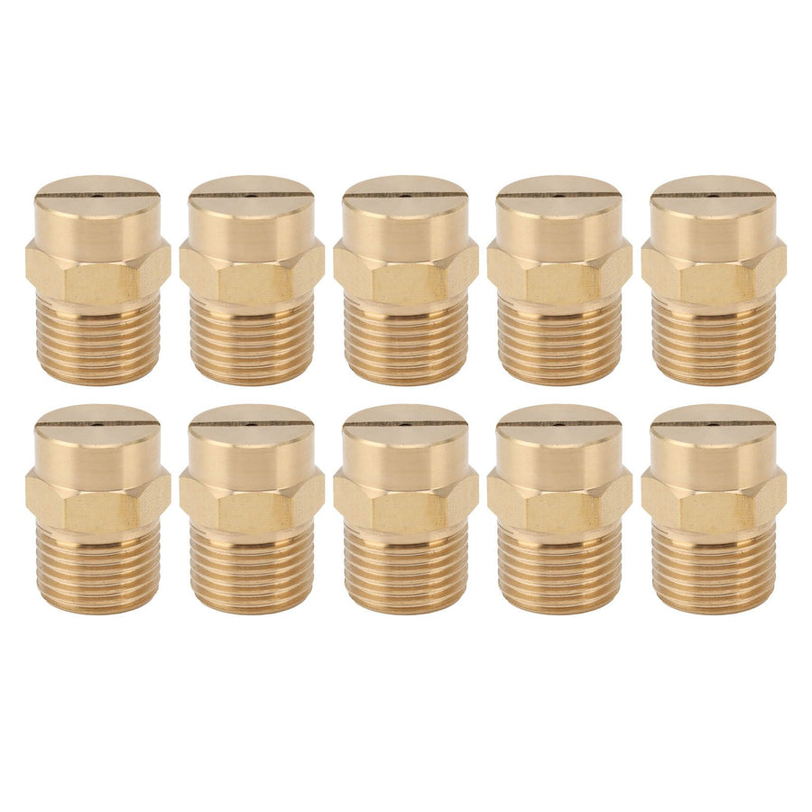 10PCS Directional Slot Nozzle Brass Cooling Misting Rustproof Heat Resistant Water Hose Nozzle for Lawns Vegetable Gardens 4 Point Thread