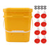 Automatic Chicken Waterer Cup with 12L Handheld Barrel Poultry Drinking Equipemnt for Goose Duck Bucket + Big Red Bowl + Black Screws
