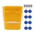Automatic Chicken Waterer Cup with 12L Handheld Barrel Poultry Drinking Equipemnt for Goose Duck Bucket + Big Blue Bowl + Black Screws