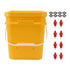 Automatic Chicken Waterer Cup with 12L Handheld Barrel Poultry Drinking Equipemnt for Goose Duck Bucket + Butt Red Head