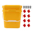Automatic Chicken Waterer Cup with 12L Handheld Barrel Poultry Drinking Equipemnt for Goose Duck Bucket + Four Corner Drinker + Black Screws