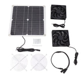 12W 12V Solar Panel Powered Fan Efficient Energy Conversion Solar Panel Dual Fan Kit