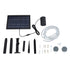 Solar Air Pump with 2 Bubble Stones with Hose 8W 10V 2400mAh ABS and Polysilicon Solar Oxygen Pump for Pond Pool