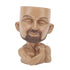 Head Planter Resin Face Planter Weather Resistance Drain Hole Plant Pot for Home Garden Office Dark Color