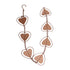 Metal Rain Chain Drainage Function Decorative Heart Shape Wind Chime with Hook for Balcony Patio Corridor