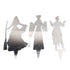 3Pcs Halloween Silhouette Yard Signs Iron Metal Witch Halloween Decorations Outdoor for Party Festivals Home