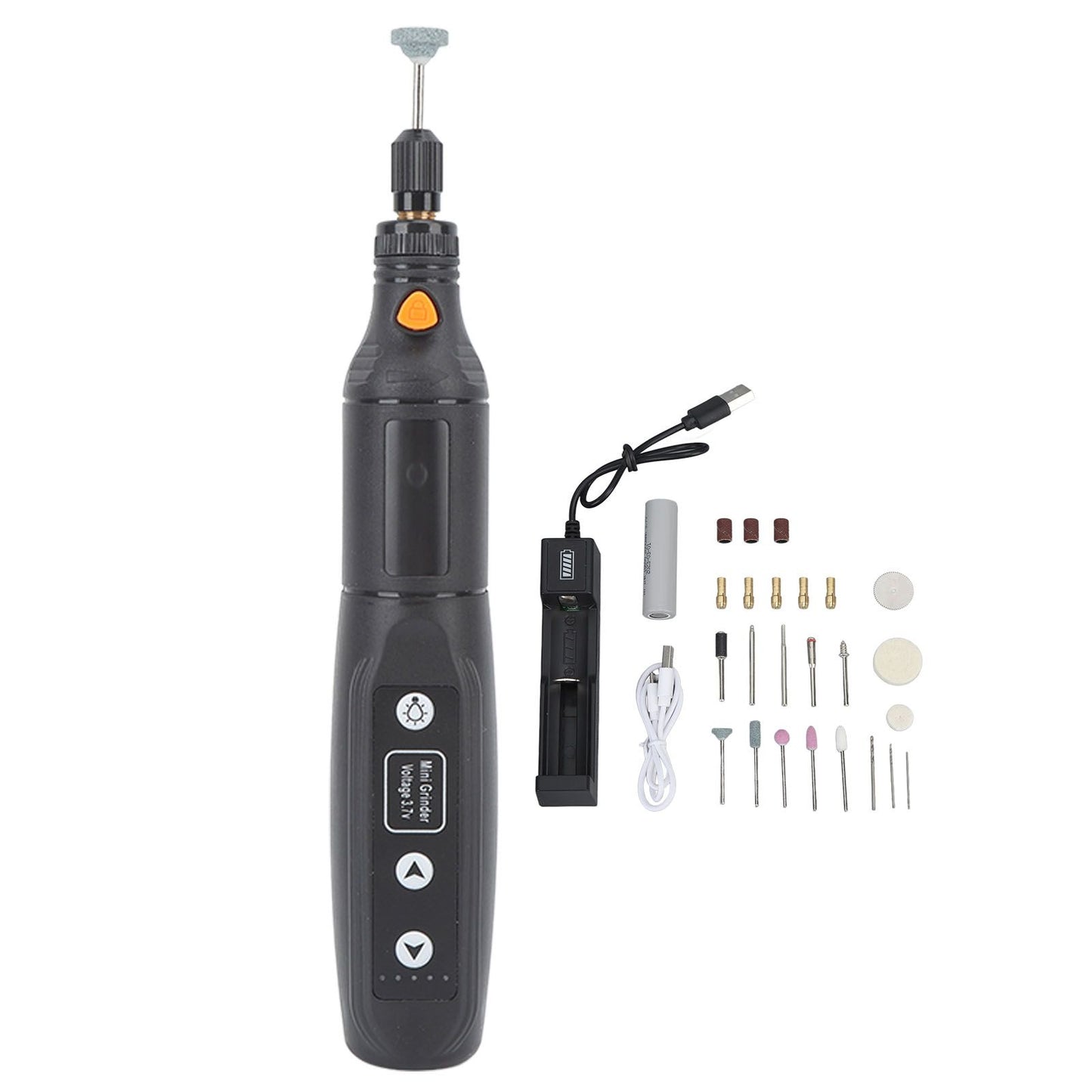 5 Speed 3.7V Mini Cordless Rotary Tool Mini Electric Grinder Set with Accessories USB Plug
