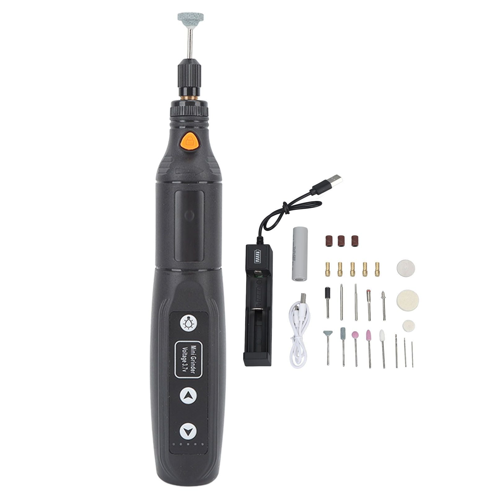 5 Speed 3.7V Mini Cordless Rotary Tool Mini Electric Grinder Set with Accessories USB Plug
