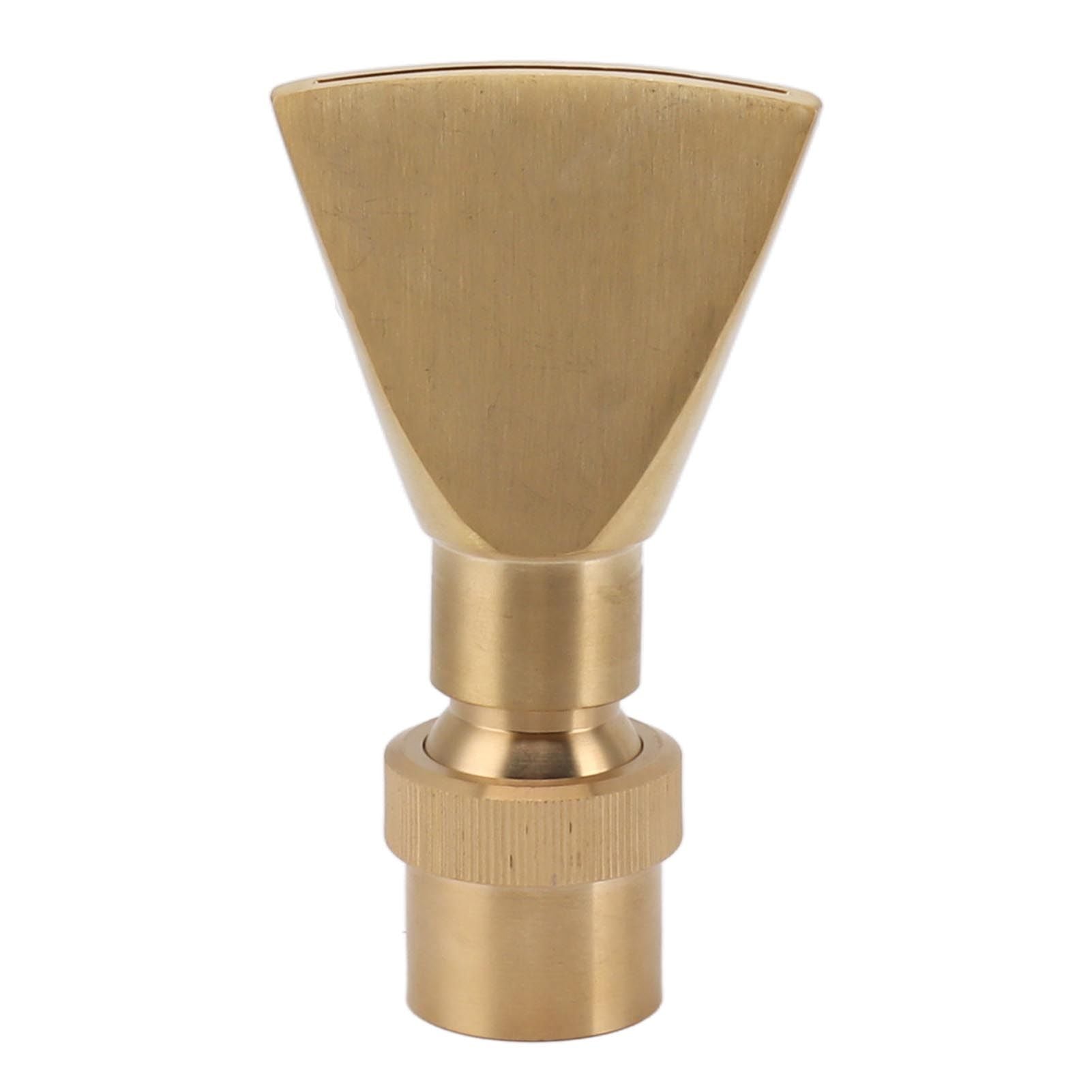 Fan Shaped Fountain Nozzle Copper Adjustable Uniform Water Spray Fan Shaped Fountain Spray Head for Park G1in