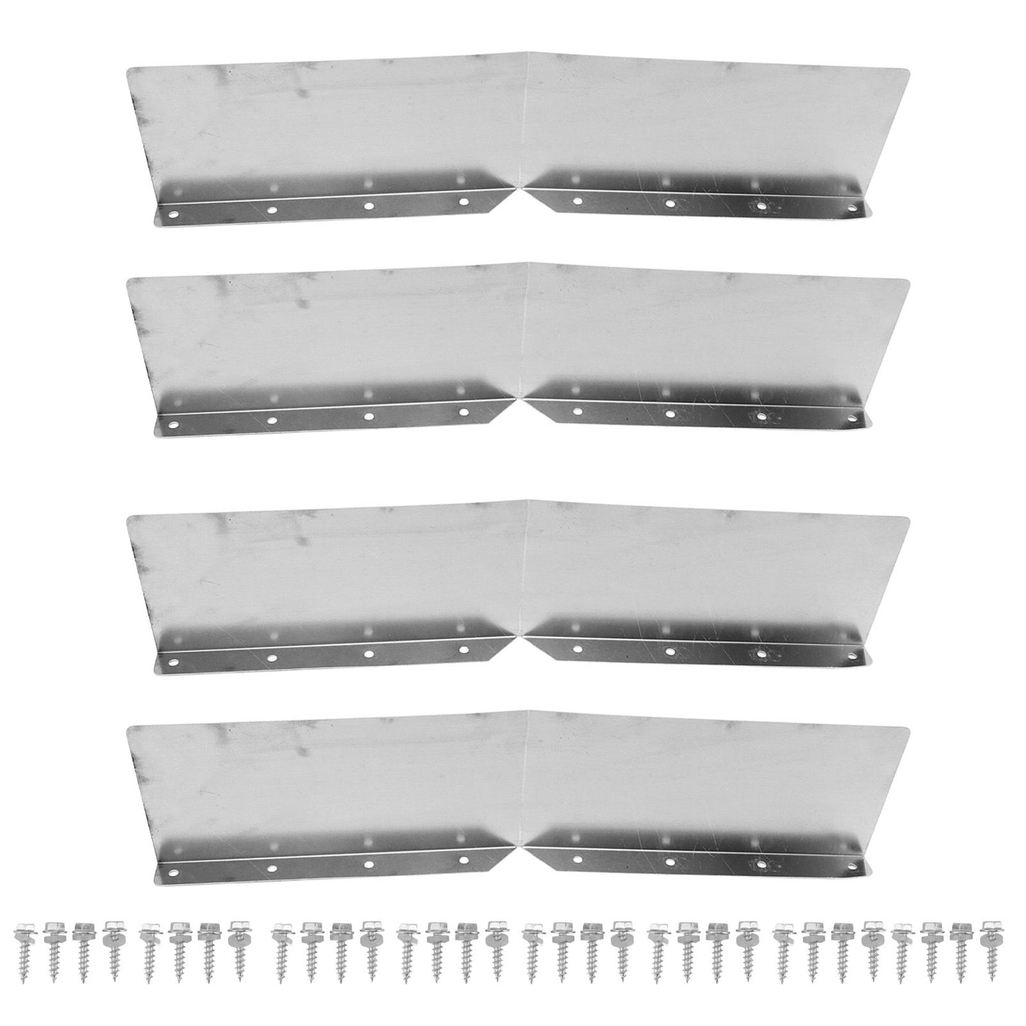 4pcs Gutter Valley Splash Guards Aluminum Rain Gutter Valley Roofing Gutter Guards Or House Shingle Roofs Corner