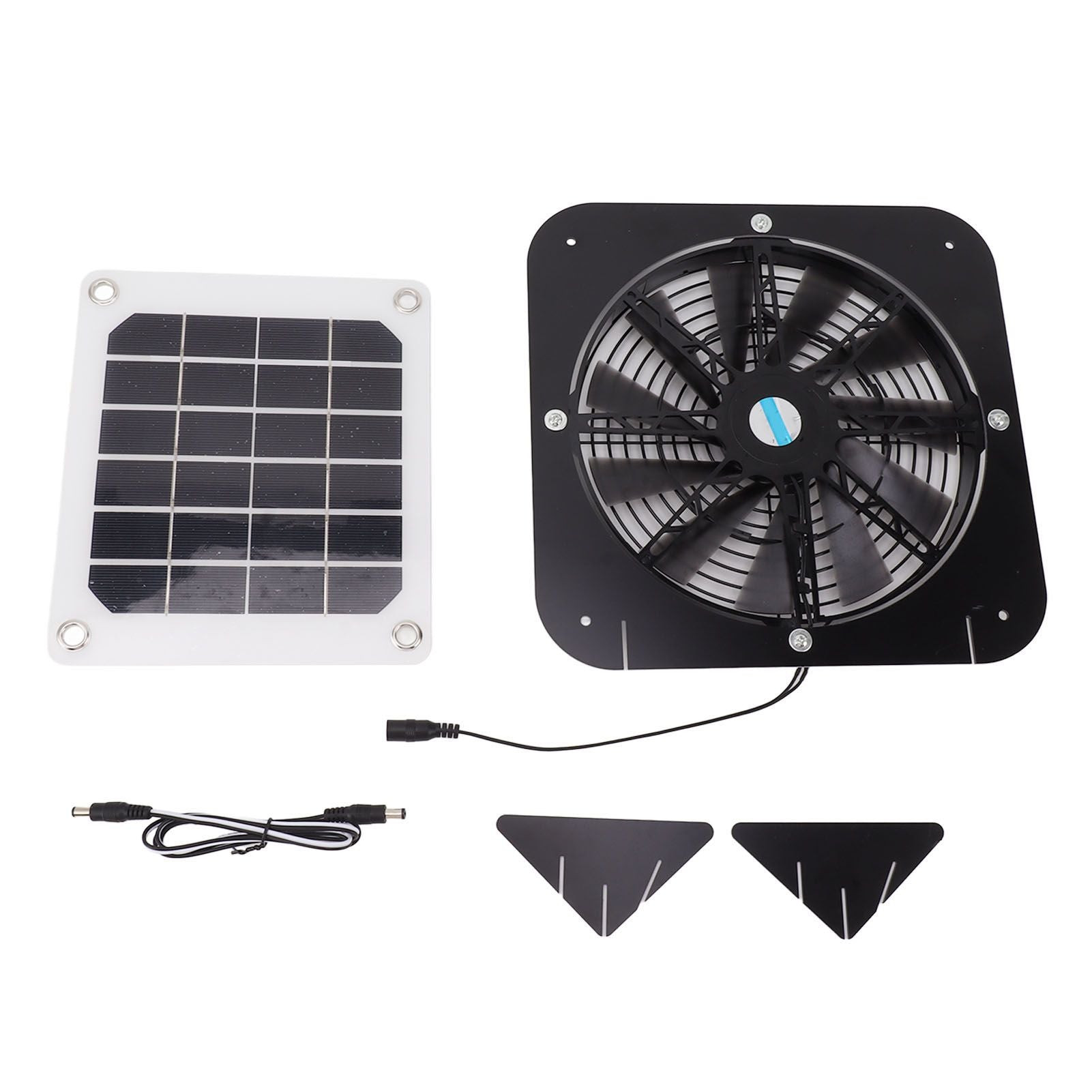 Solar Exhaust Fan 100W Solar Panel with 13.5inch Fan Waterproof Solar Panel Cooling Fan Ventilation Fan for Pet House