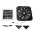 Solar Exhaust Fan 100W Solar Panel with 13.5inch Fan Waterproof Solar Panel Cooling Fan Ventilation Fan for Pet House