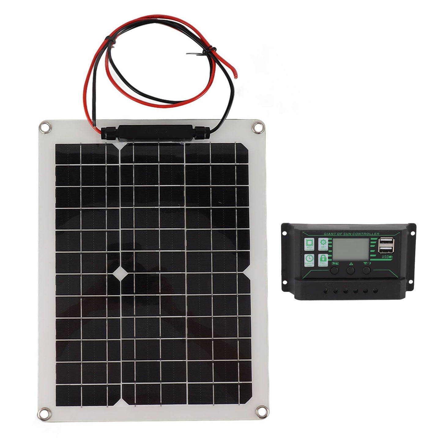 Solar Panel Kit 300w Solar Panel Solar Charge Controller High Efficiency Solar Panel 2 USB Output For Outdoor Camping RV Boat