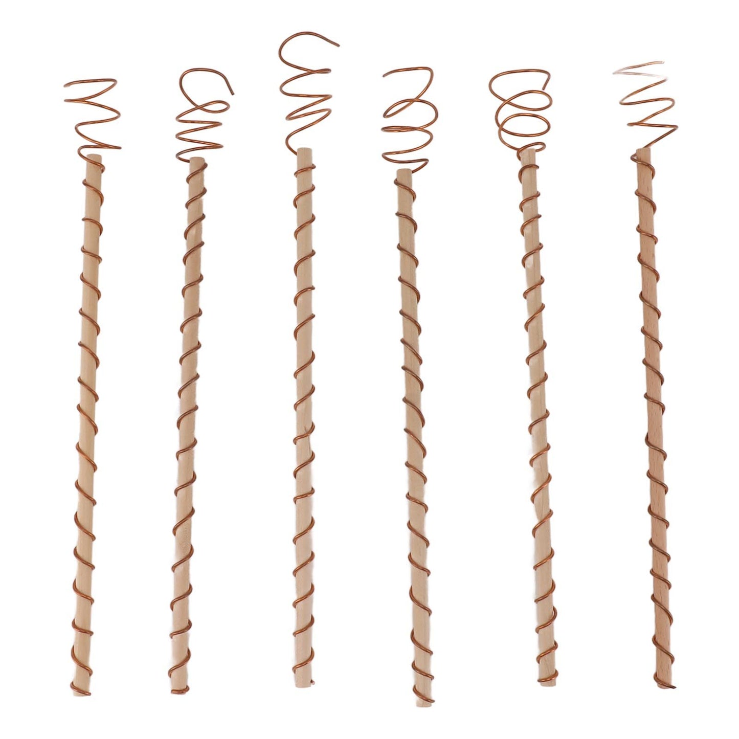 6PCS Electroculture Stakes Stable Support Garden Antenna Copper Coil for Growing Garden Plants Fruits Vegetables
