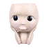 Face Planter Pots Large Caliber Resin Drainage Hole Design Creative Head Succulent Planters Pot for Herbs Succulents Cacti