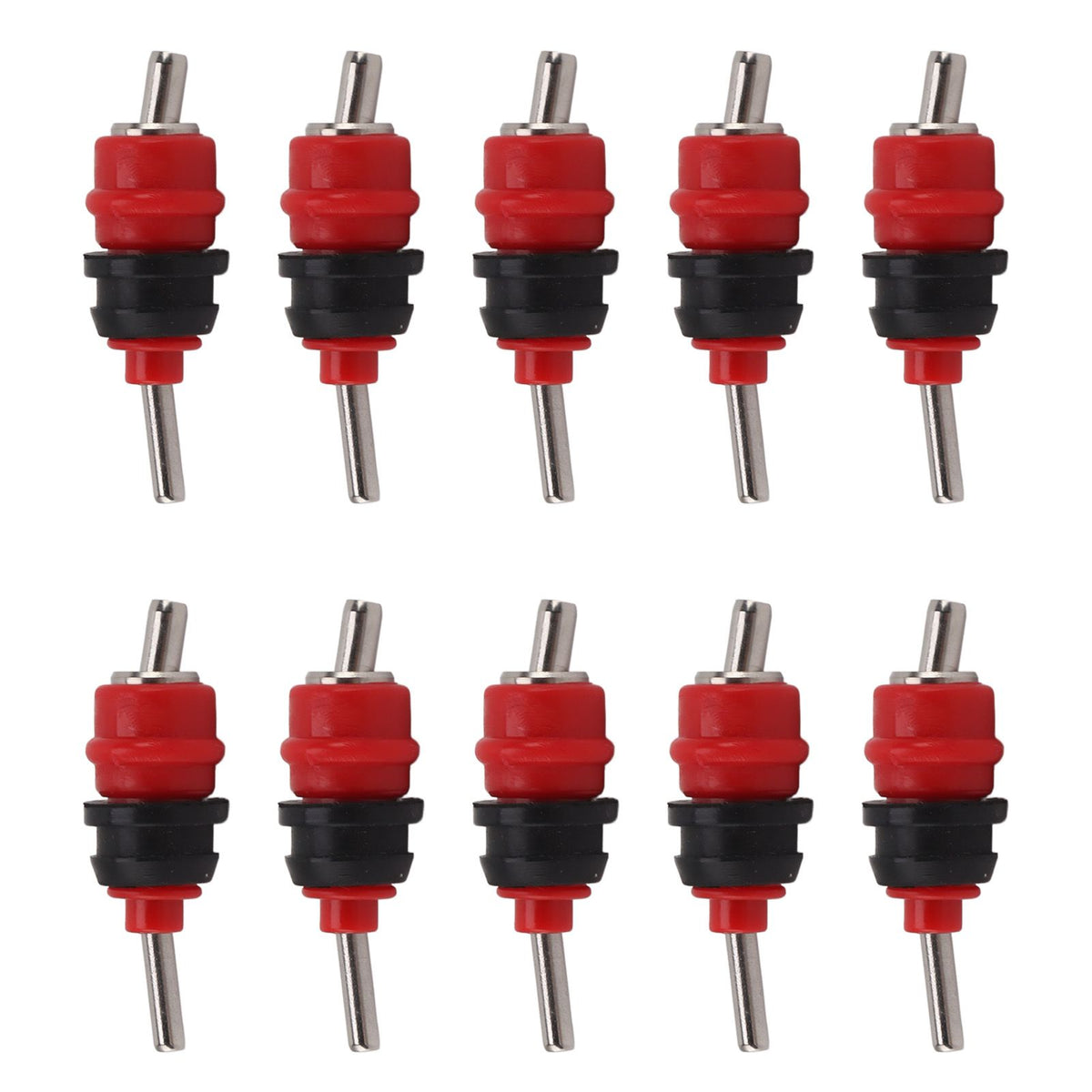 10pcs Automatic Chicken Water Nipple 360 Degree Poultry Drinking Water Chicken Duck Hen Watering Nipple Red Steel Ball