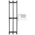 Bathroom Wall Towel Rack Wall Mounted 3 Bars Aluminum Alloy Rolled Towel Holder for Rolled Towels Black