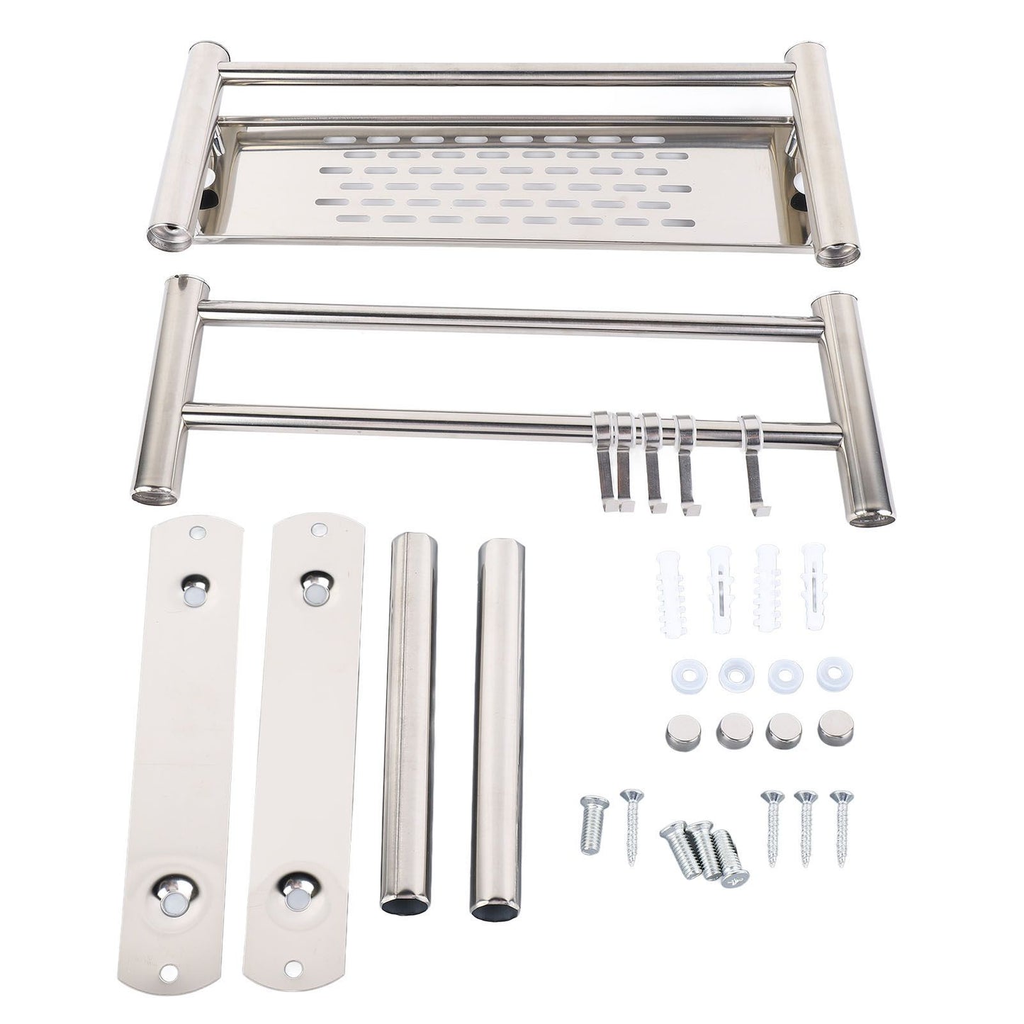 Bathroom Floating Shelves Stainless Steel Thicken Single Layer 40cm Shower Towel Rack for Towel Bath Products