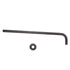 Shower Arm Stainless Steel Shower Head Extension Pipe Bathroom Shower Hardware Accessories Black 52cm