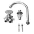 Foot Pedal Faucet Hands Free Foot Valve Flexible Hose Touchless Floor Mount Foot Control Faucet for Kitchen