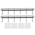 2pcs Wall Mounted Coat Rack Stainless Steel Wall Hanging Coat Hook Rail with 6 Hooks for Clothes Towel Hat 6 Hooks 2 Black